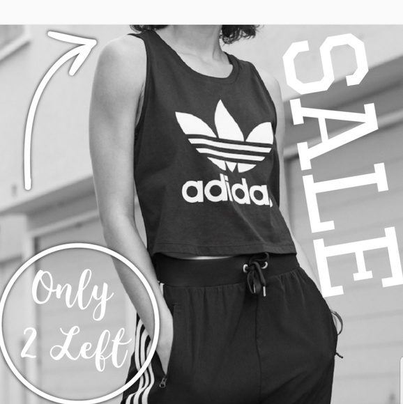 adidas Tops - ADIDAS Originals Trefoil Crop Muscle Tee